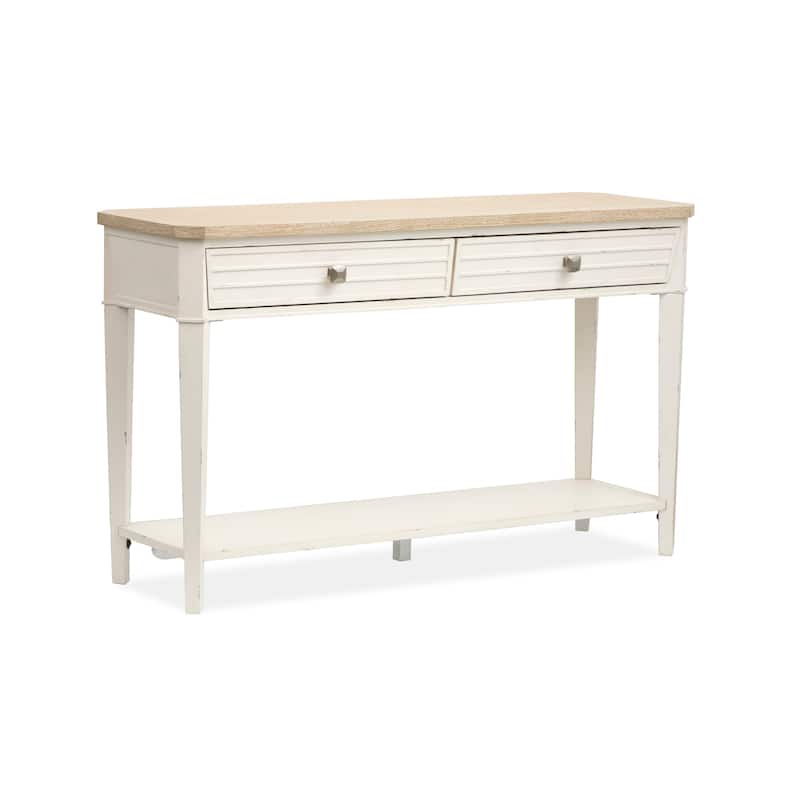 Salt Life Home Echo Isles Sea Pearl And Driftwood Rectangular Sofa Table - 50''W x 16''D x 30''H - 50''W x 16''D x 30''H