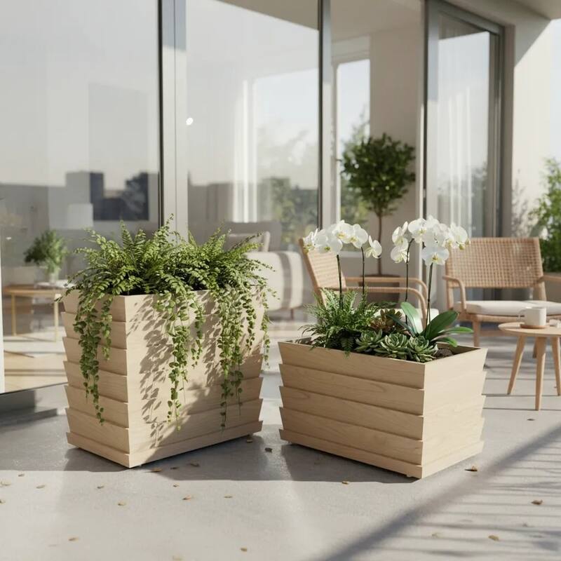 Rectanglar Terrace Planter Tall