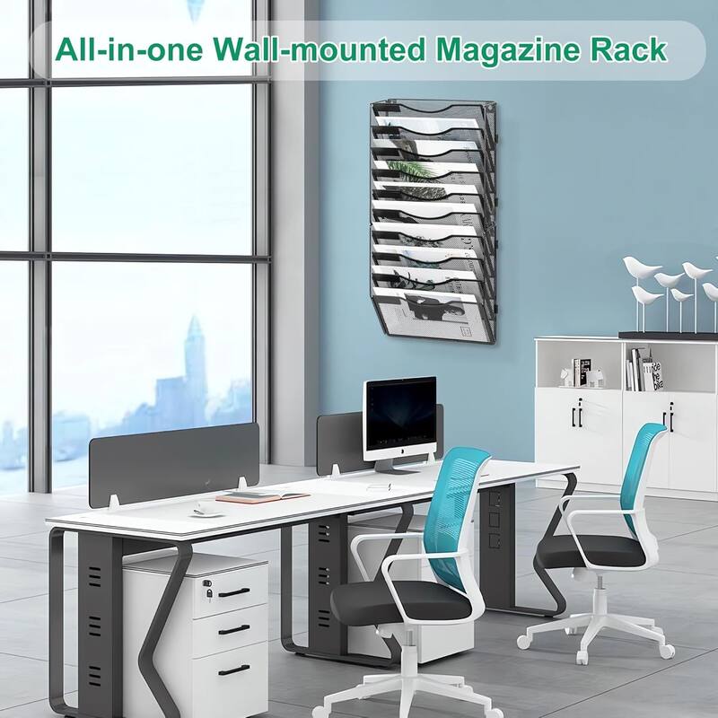 Hanging Wall File Holder, Paper Storage Organizer
