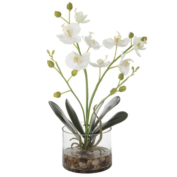 slide 2 of 4, Uttermost Glory Orchid - 12 W x 15.75 H x 12 D (inches) White Orchid