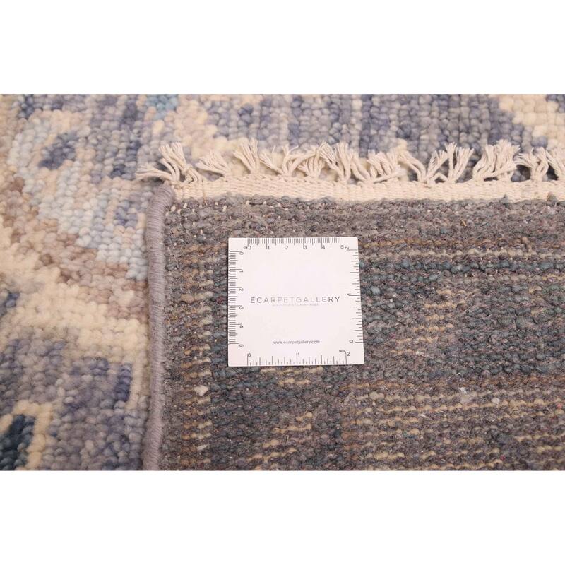 ECARPETGALLERY Hand-knotted Jules Serapi Denim Blue Wool Rug - 7'11 x 10'2