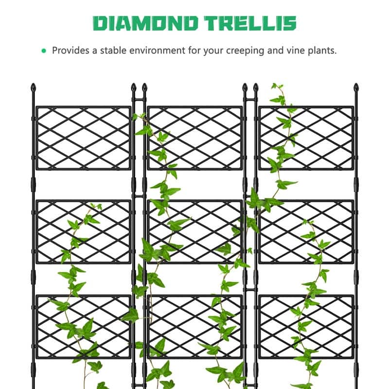 63"H Planter Box Raised Garden Bed With Trellis & Wheels, Vertical