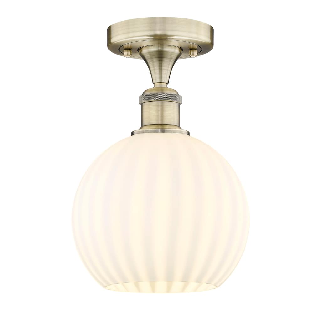 Innovations Lighting 616-1F-11-8-White Venetian-Indoor Ceiling Fixture