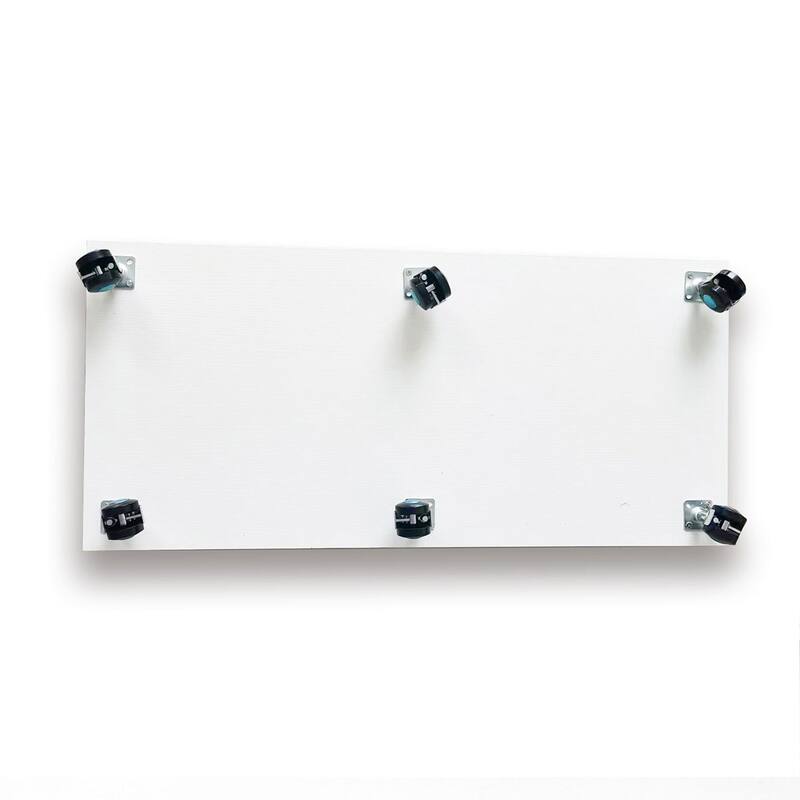 Tempered glass display cabinet, file cabinet, with Bluetooth LED light strip, lock on the door,equipped with cast, easy to move