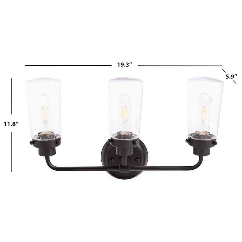 SAFAVIEH Lighting Derser 3-light LED Vanity Sconce - 19.3" W x 5.9" L x 11.8" H