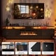 preview thumbnail 11 of 97, 70"/80" Modern Fireplace TV Stand with 36" Electric Fireplace