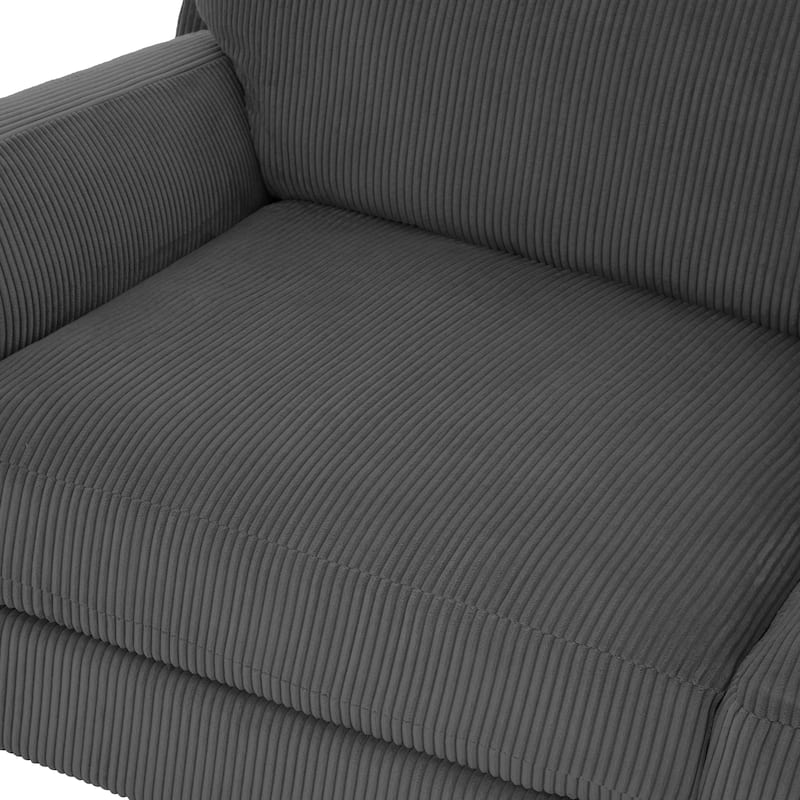90.2"W Corduroy Upholstered Living Room Sofa