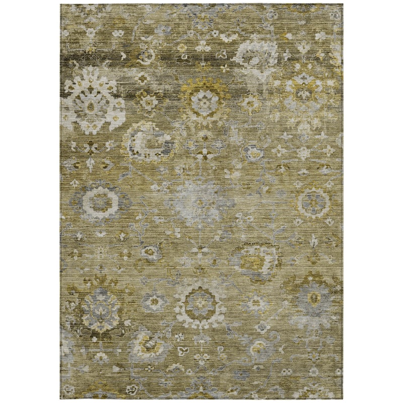 HomeRoots Floral Traditional Rectangle Outdoor Rug