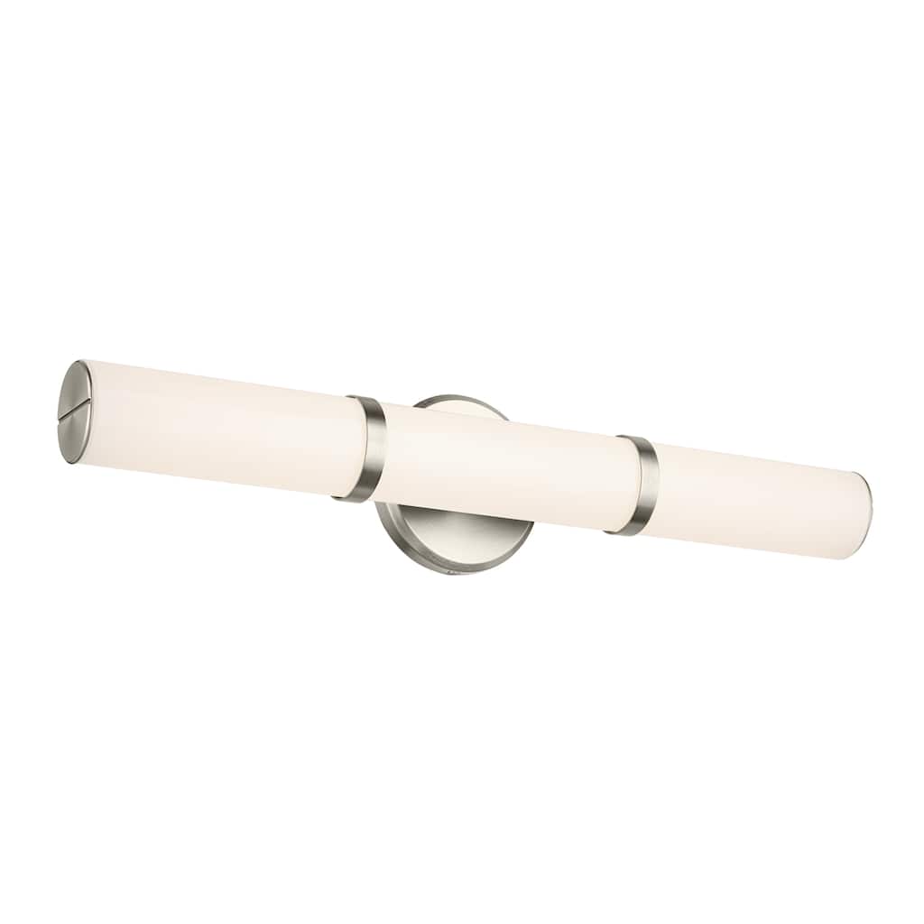 Kichler Lighting Rosh 24.25" Bath Bar Medium LED with White Glass in Brushed Nickel