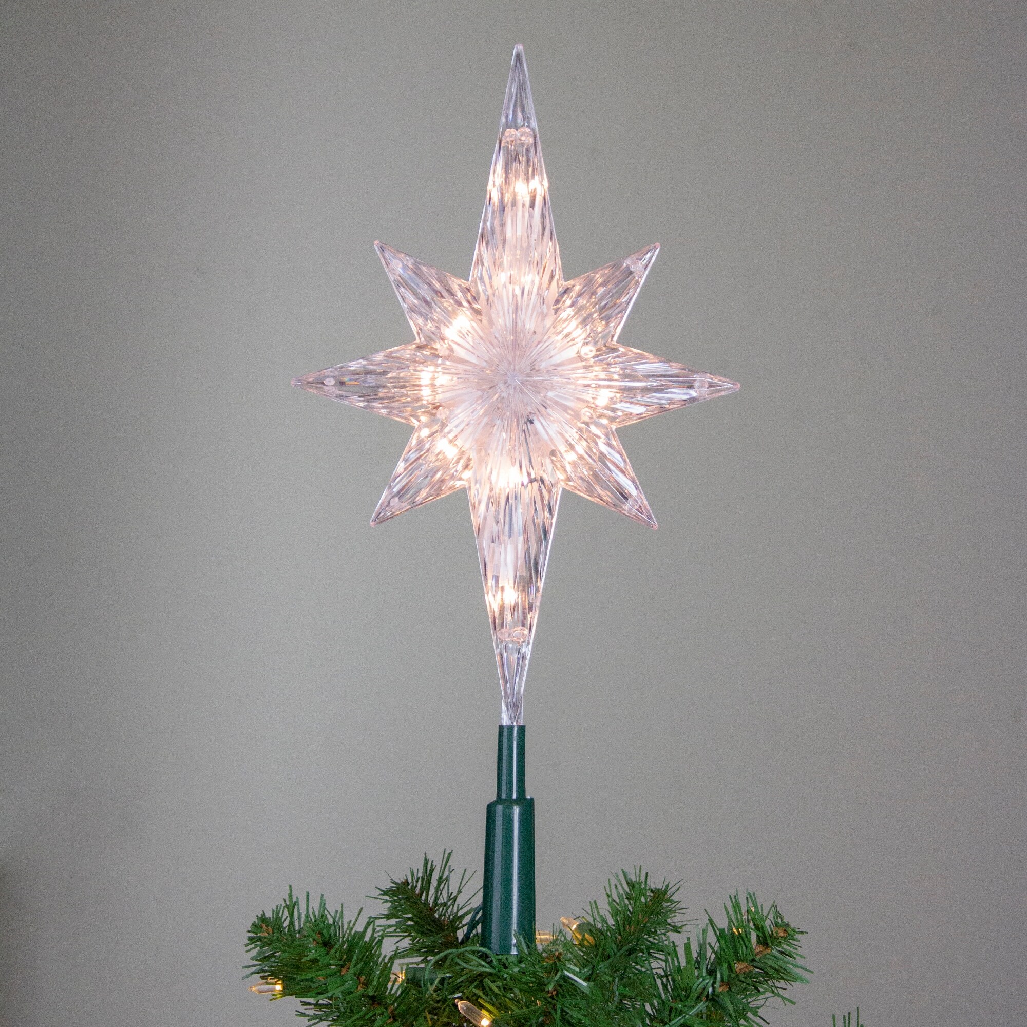 11 Clear And White Star Of Bethlehem Christmas Tree Topper Clear Lights Overstock 23444864 A pathetic, useless star with no friends.