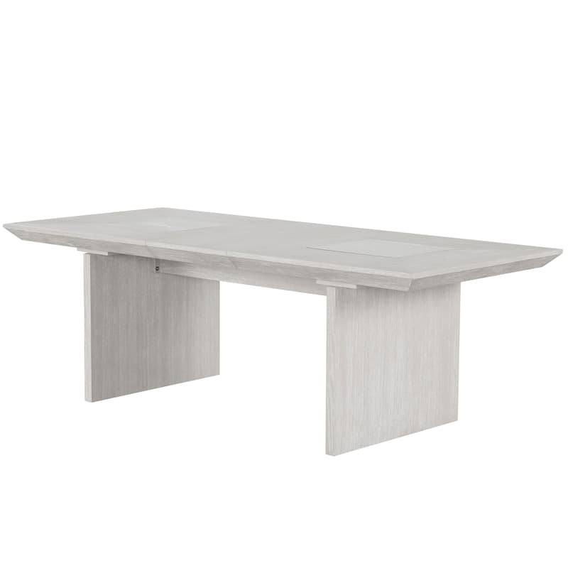 Furniture of America Juniper Modern Light Grey Solid Wood 90" Dining Table with Leaf