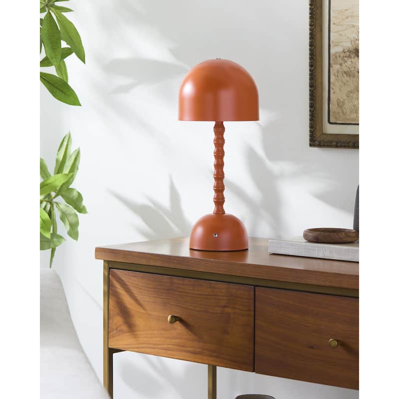 Livabliss Gaios Traditional Accent Table Lamp - 16"H x 7"W x 7"D - Orange