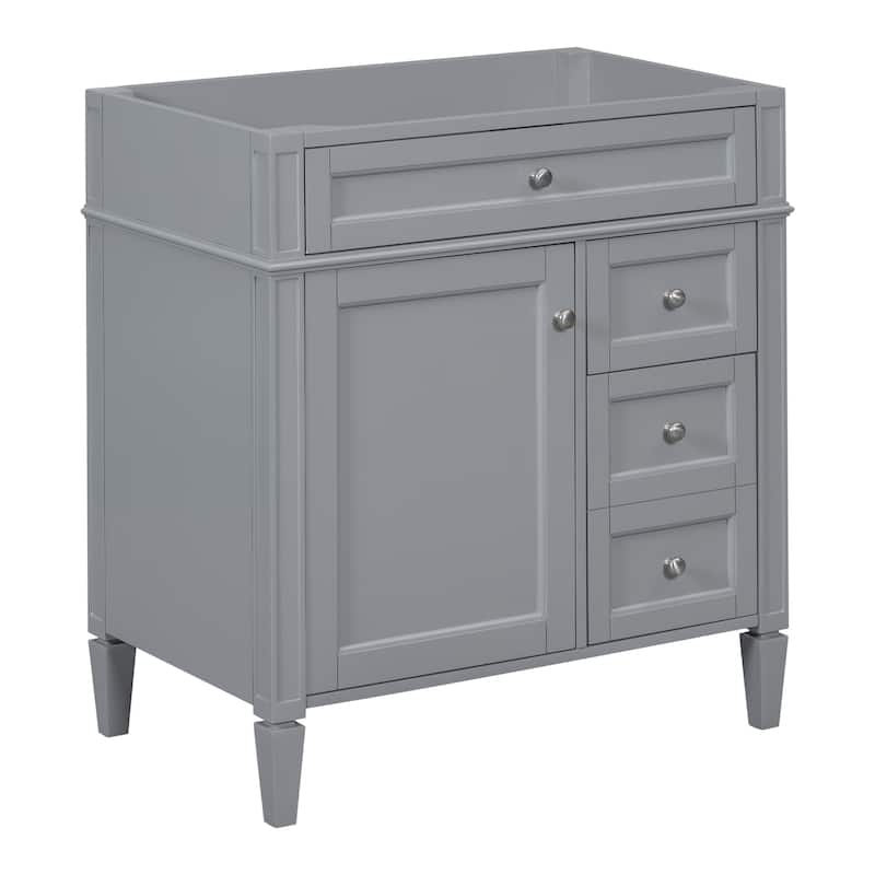 GDFStudio - Merrow Modern Freestanding Bathroom Vanity with 2 Drawers and a Tip-out Drawer (NOT INCLUDE BASIN) - 29.3'W