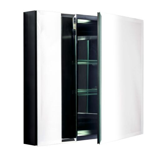 Miseno MBC2630 Dual Mount 26" X 30" Beveled Double Door Medicine Cabinet (Surface or Recessed Mounting)