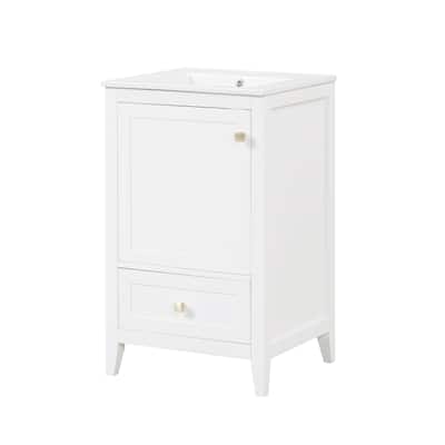 20" Bathroom Vanity with Sink Bathroom Cabinet with Soft Closing Door Storage Rack and A Drawer