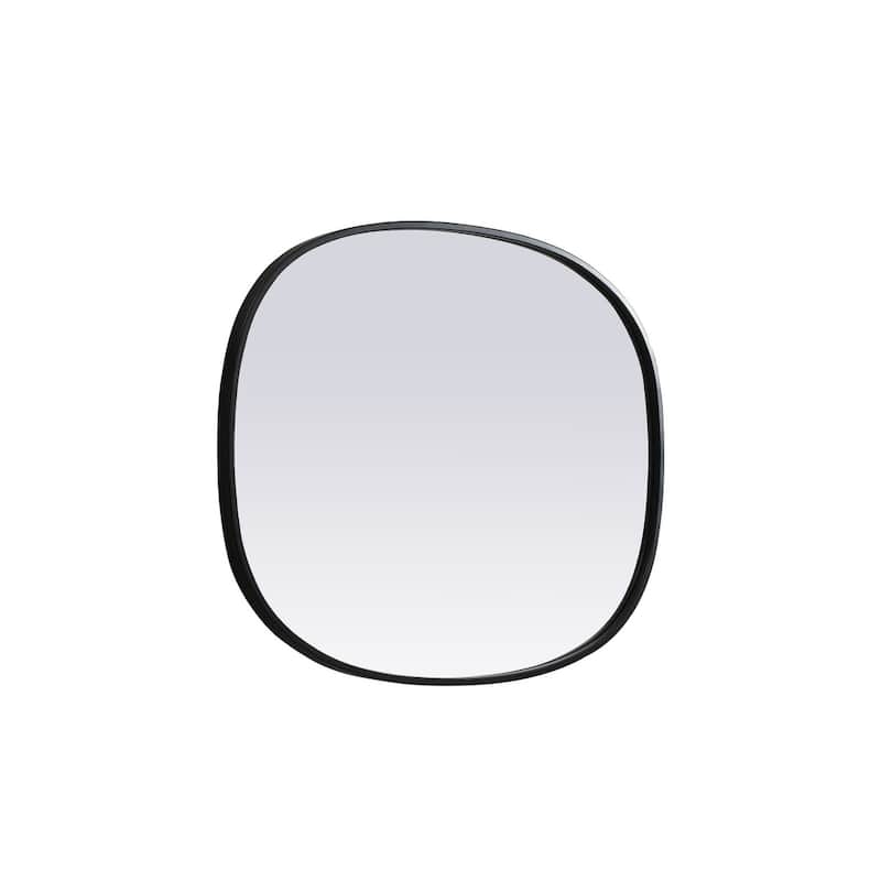 Indigo Home Metal Frame Oval Mirror 24x30 Inch