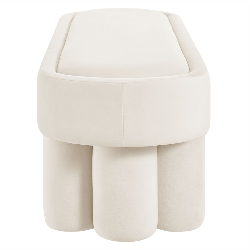 Mossi Oval Performance Velvet Accent Bench