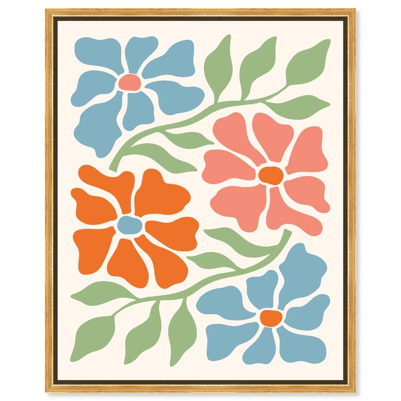 The Flowers Vines all Season Canvas by Art Remedy - 30" x 36" - Gold