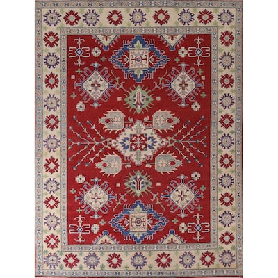Traditional Red Kazak Area Rug Handmade Wool Carpet - 8'2" x 9'10"
