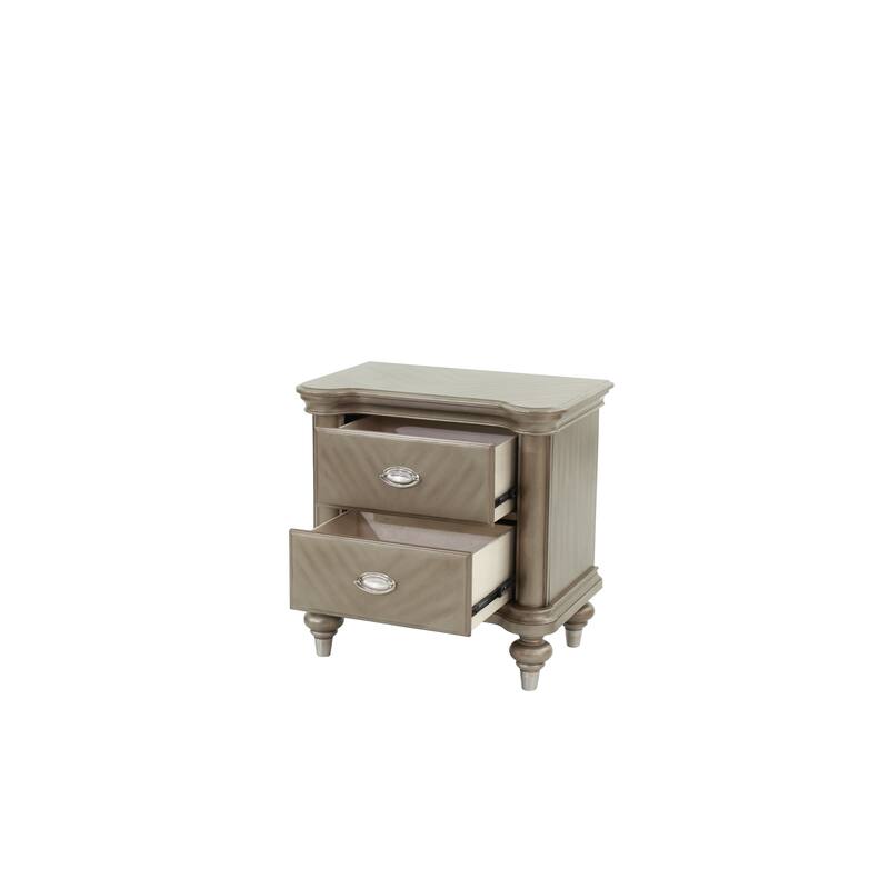 Luxury Classic Antique / 1pc Nightstand Storage Space Bedside Table Bedroom Furniture