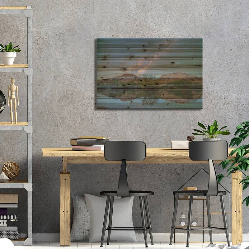 Milky Way, Barker Pond Trail, Joshua Tree National Park, California Print On Wood by Tim Fitzharris - Multi-Color
