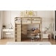 preview thumbnail 4 of 15, Wood Full Size Loft Bed with Built-in Wardrobe, Desk and Drawers, Natural