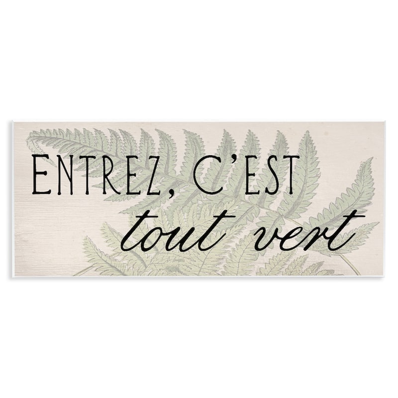 Stupell French It's All Green Wall Plaque Art Design By Lil' Rue - 17 x 7