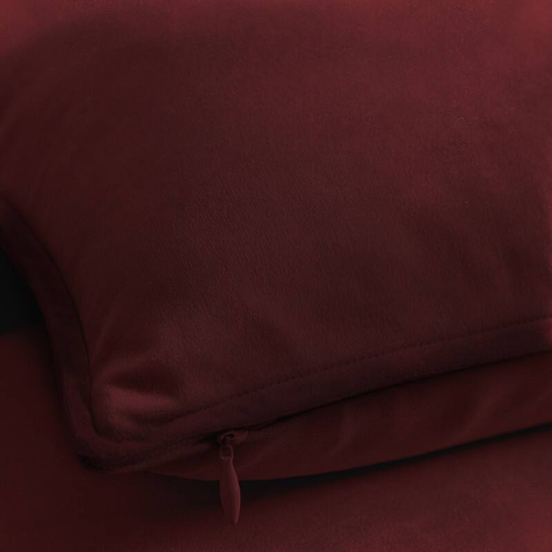A1HC Set of 2 Luxurious Fine Soft Velvet Throw Pillow Covers Only, For Sofas, Beds, Vibrant Colors and Hidden Zipper