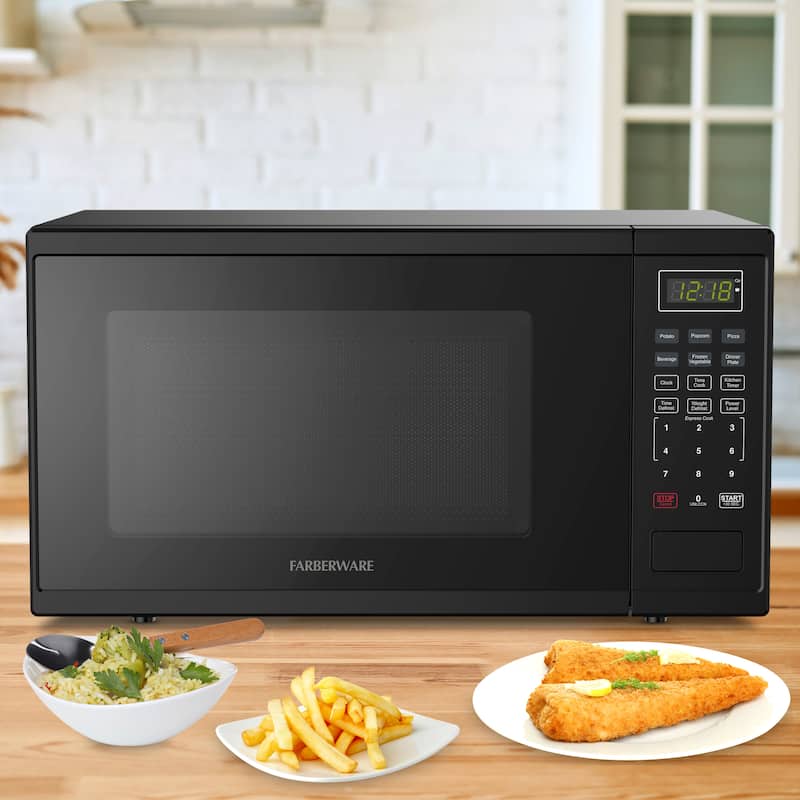 1.1 Cu. Ft. 1000-Watt Digital Microwave Oven, Black