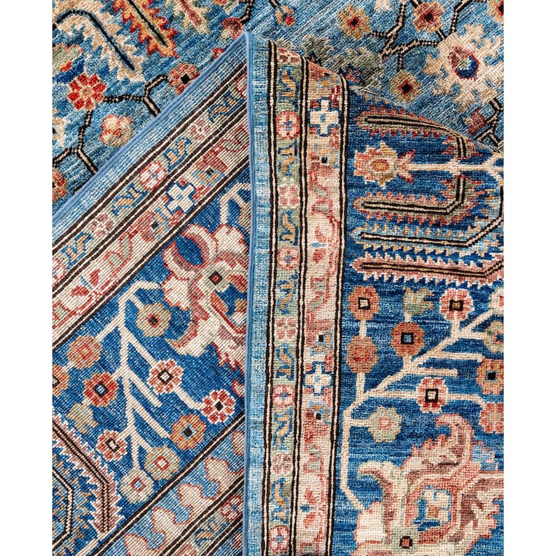 Serapi One-of-a-Kind Hand-Knotted Area Rug - Blue - 8' 0" x 9' 10"
