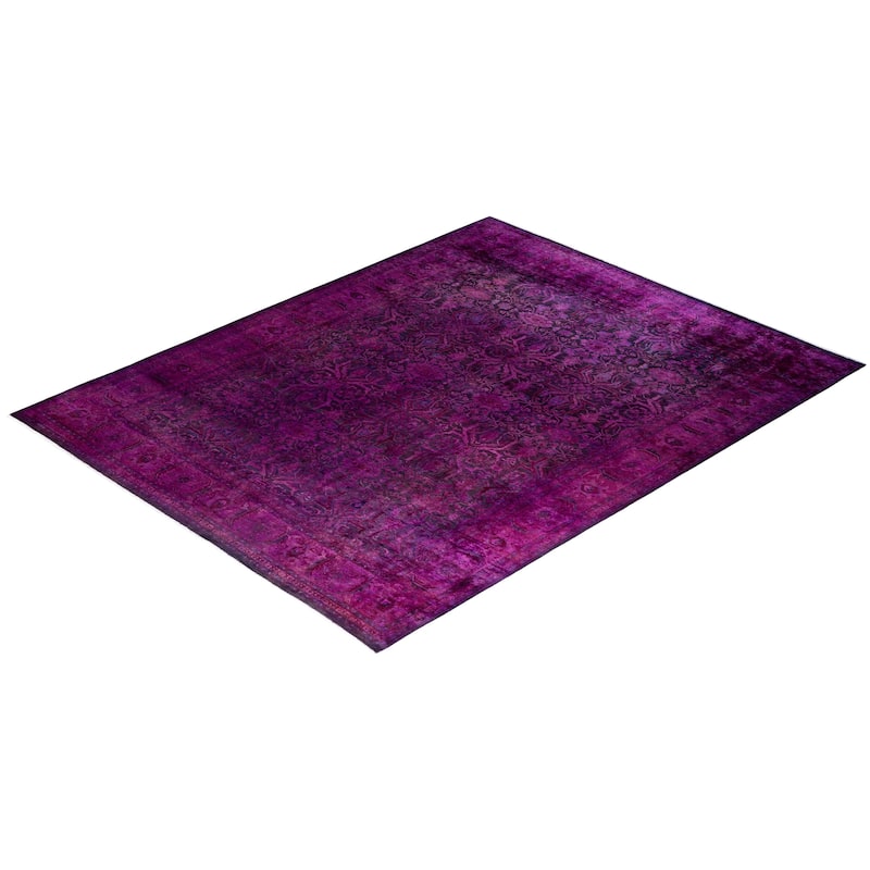 Fine Vibrance One-of-a-Kind Hand-Knotted Area Rug - Pink, 8' 0" x 10' 1" - 8' 0" x 10' 1"