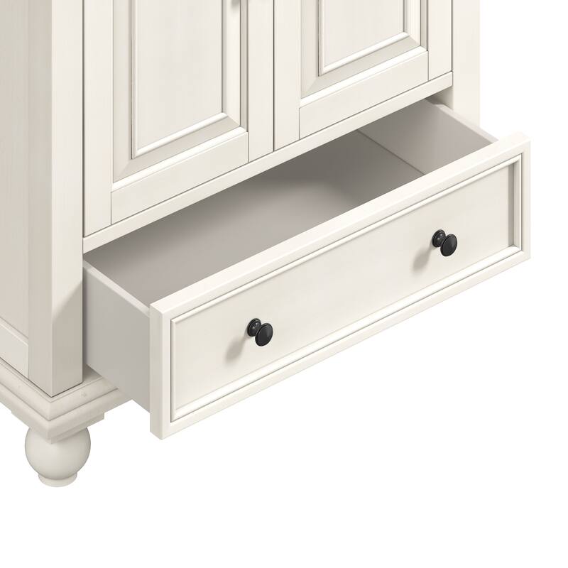 Thompson 30 in. Single Sink Bathroom Vanity with Engineered Stone Top - 31"W x 22"D x 35"H
