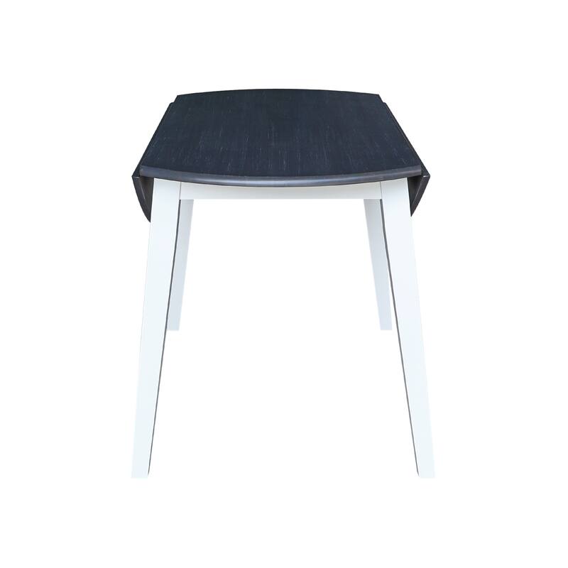 42 in. Solid Wood Round Dual Drop Leaf Table