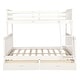 preview thumbnail 55 of 56, Twin Over Full Wood Bunk Bed with Storage Drawers and Ladder