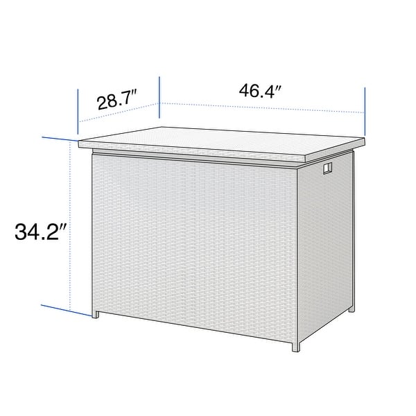 Corvus Lattice 127 Gallons Outdoor Cushion Storage Box Bed Bath