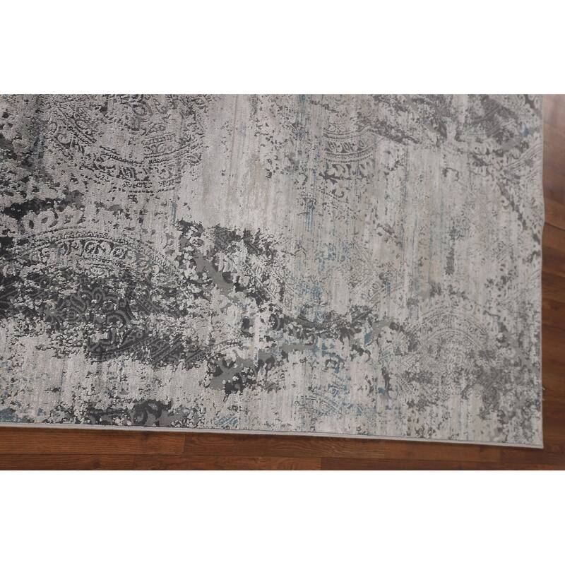 Multi-Color Abstract Turkish Area Rug Machine Made Carpet - 5'3" x 7'8"