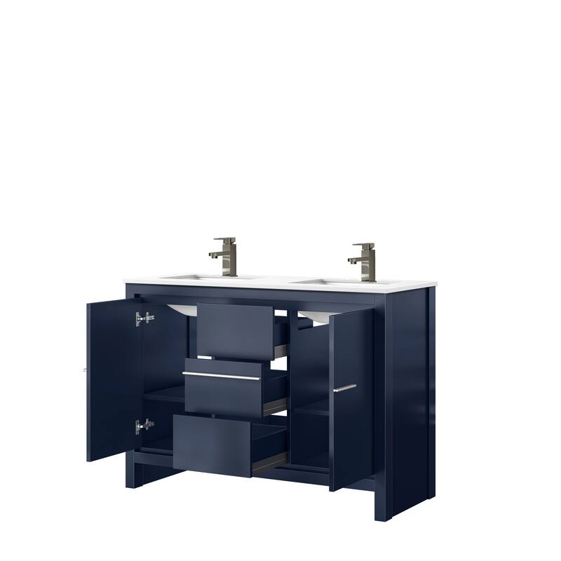 Lafarre Bath Vanity Cultured Marble Top, Sink and Gun Metal Faucet