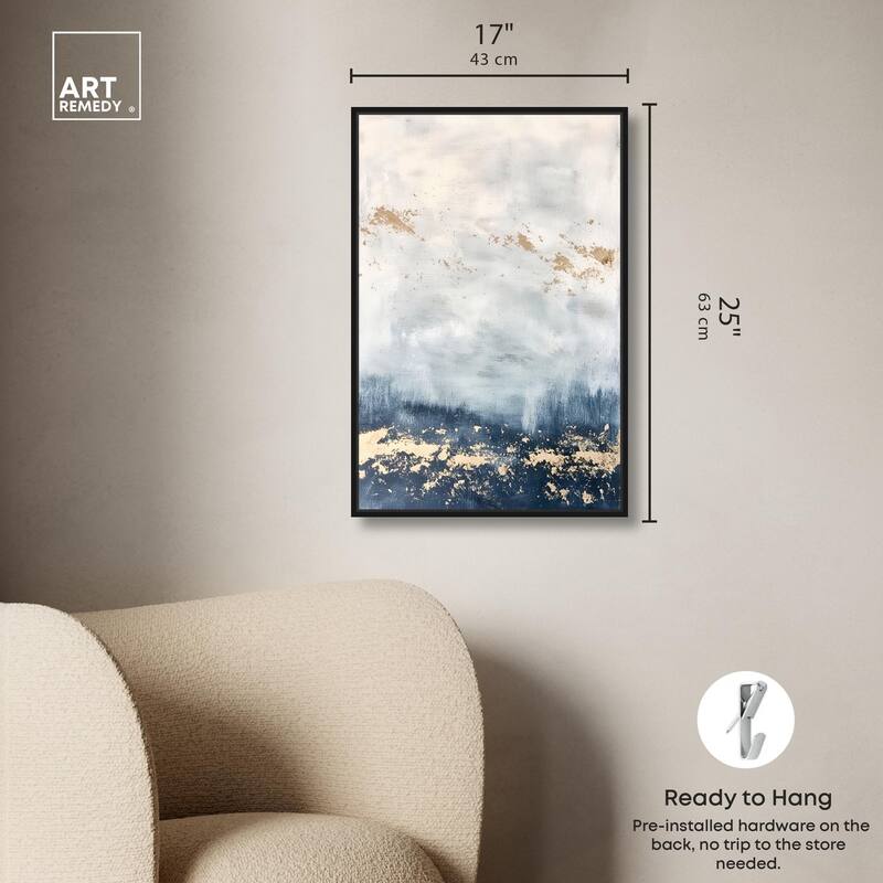 Ocean's Gold Hues II Canvas by Art Remedy
