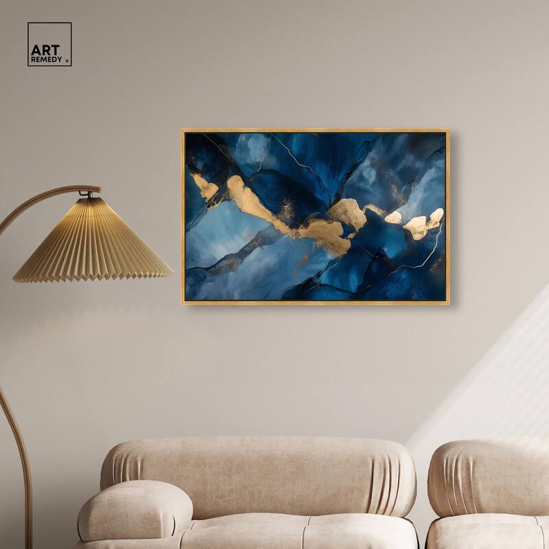 Dark Texture Golden Touch I Canvas by Art Remedy