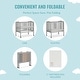 preview thumbnail 5 of 4, Dream On Me 2 in 1 Lightweight Folding Portable Crib - pebble grey