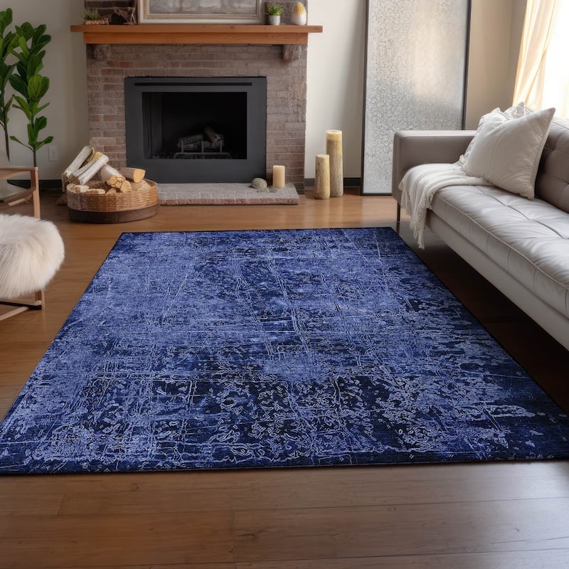 Premium Washable Super Soft Solid Abstract Mayfield Rug