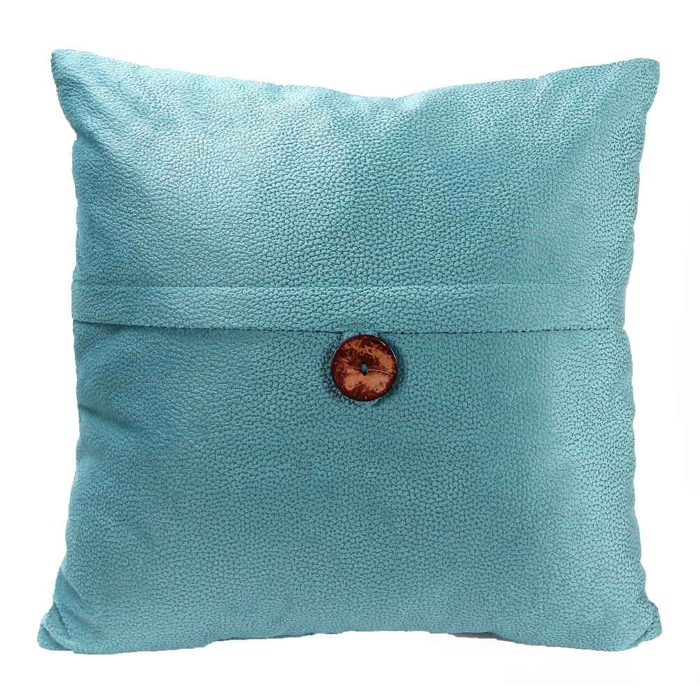 20" x 20" Solid Reversible Indoor Throw Pillow with Front Button