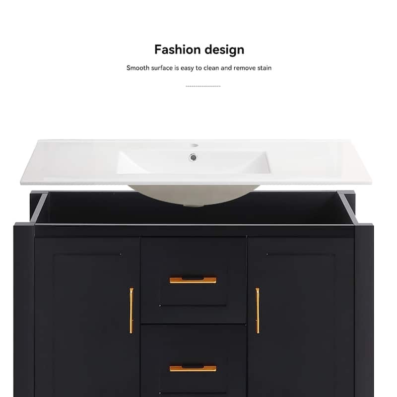 36"Freestanding Bathroom Vanity with Ceramic Sink