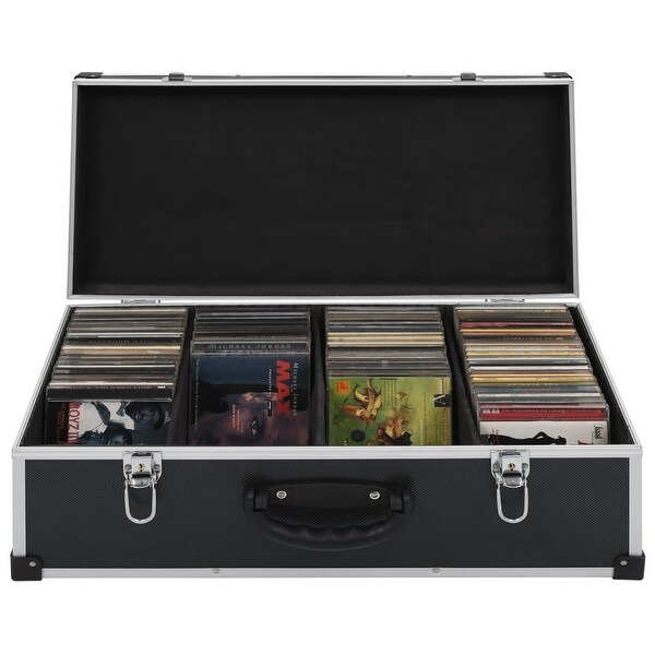 vidaXL CD Case Aluminum ABS Storage Organizer for 40/60/80 CDs