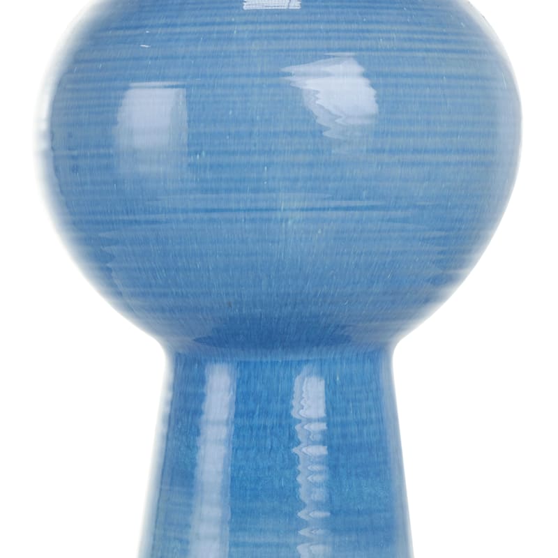 Blue Ceramic Bubble Inspired Ombre Decorative Vase with Unique Texturing
