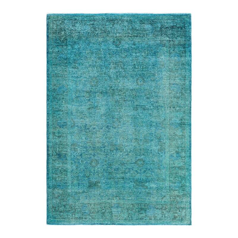 Vibrance One-of-a-Kind Hand-Knotted Area Rug - Blue, 5' 9" x 8' 3" - 5' 9" x 8' 3"