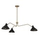 preview thumbnail 6 of 7, Meridian M7019 3 Light 55" Wide Chandelier