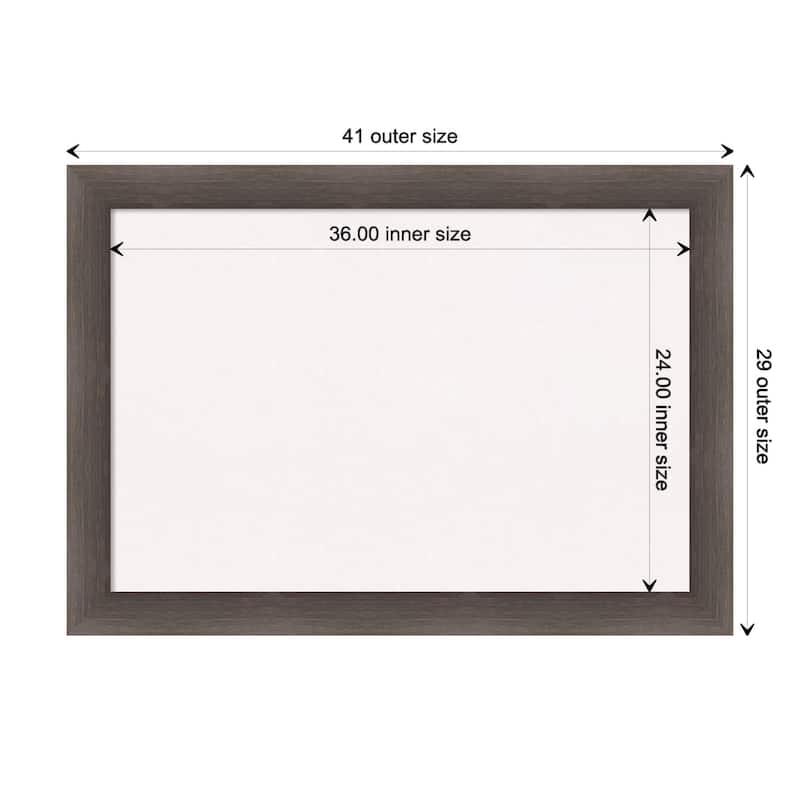 Hardwood Wood Framed White Corkboard Bulletin Board - Hardwood Chocolate - Board Size 36x24