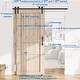 preview thumbnail 26 of 28, WINSOON 4-18FT Single Track Bypass Sliding Barn Door Hardware Kit for Double Doors J Style Rollers 16FT