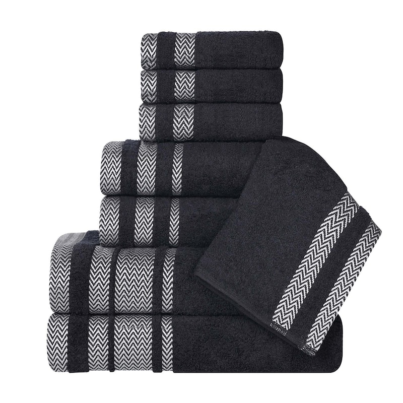 Superior Hays Cotton Medium Weight 8 Piece Bathroom Towel Set